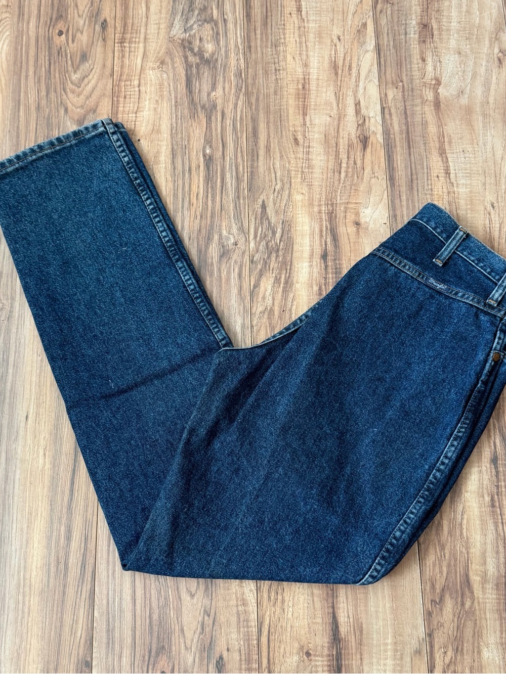 Vintage Wrangler Bareback Women’s Dark Blue Straight Leg Jeans • Size: 11/12x34